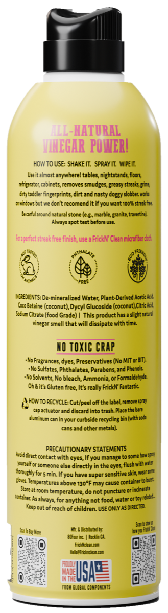 The real back label of an Everything can, ingredients printed on it